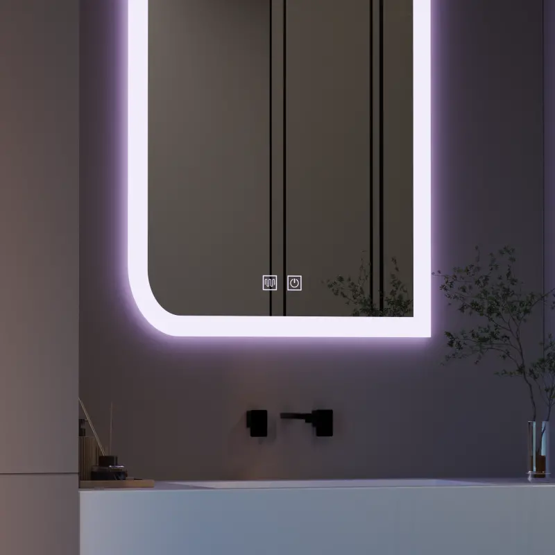 Previzualizare 2: Oglinda LED CLARIVO Dreptunghiulara, 60X80cm, Touch, Sistem Dezaburire