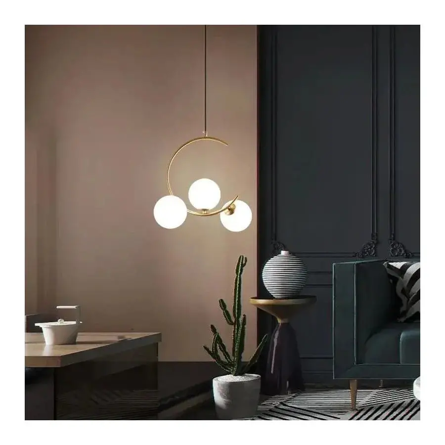 Lustra LOFT Atrium, 3x E27, Alb Auriu, Metal, Inaltime Reglabila