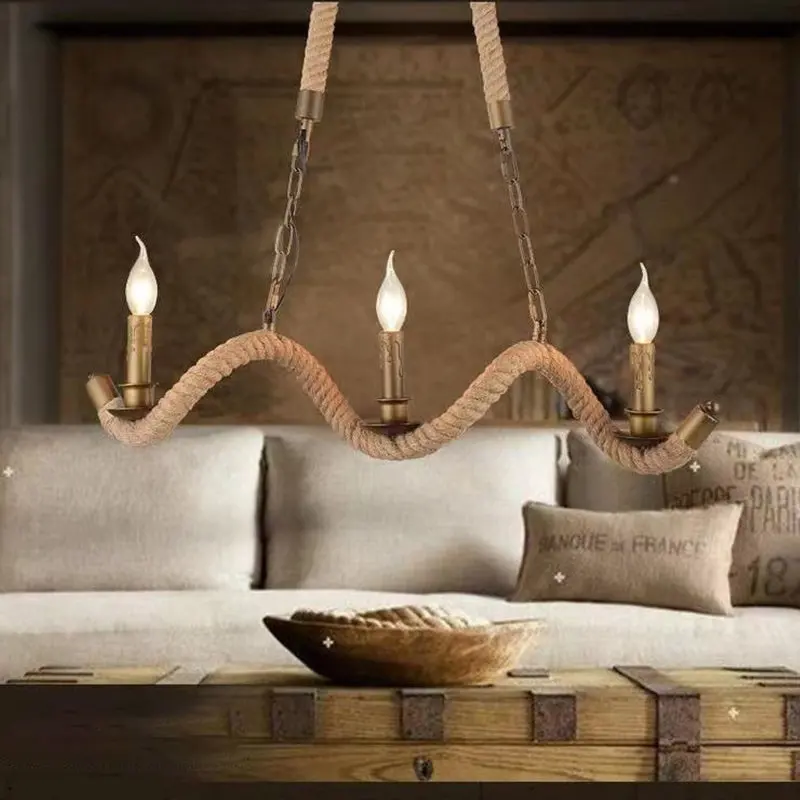 Lustra Franghie, 3xE27, Maro, Metal si Sfoara LV572/3BK